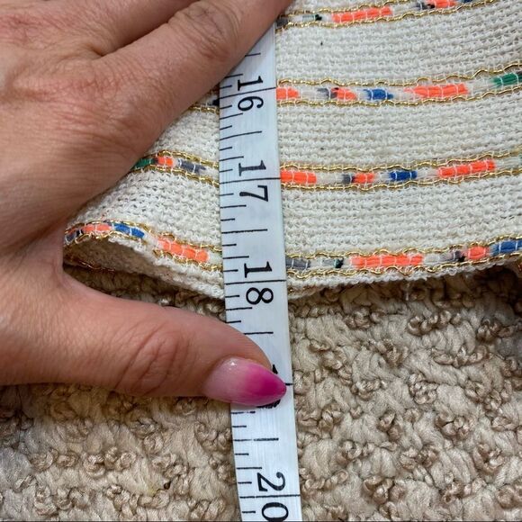 Anthro Mauve Brand Lucaya Tweed Flare Striped Skirt Size 0 - Picture 10 of 14